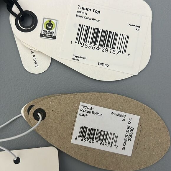 072 PrAna Tulum Top in Black Color Block and Ramba Bottom Black Size XS - Picture 8 of 9